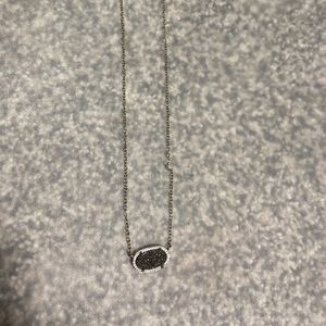 Kendra Scott Elisa necklace, gold w platinum drusy